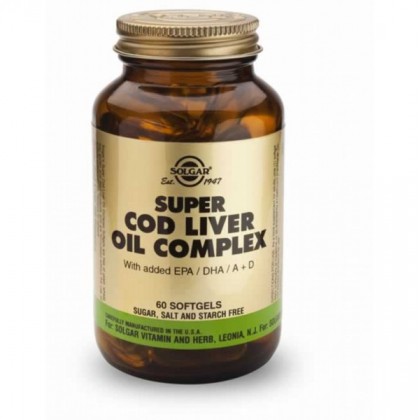 SOLGAR Super Cod Liver Oil Complex 60 Ταμπλέτες